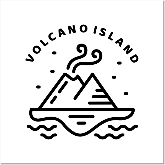 Volcano Island Wall Art by VEKTORKITA